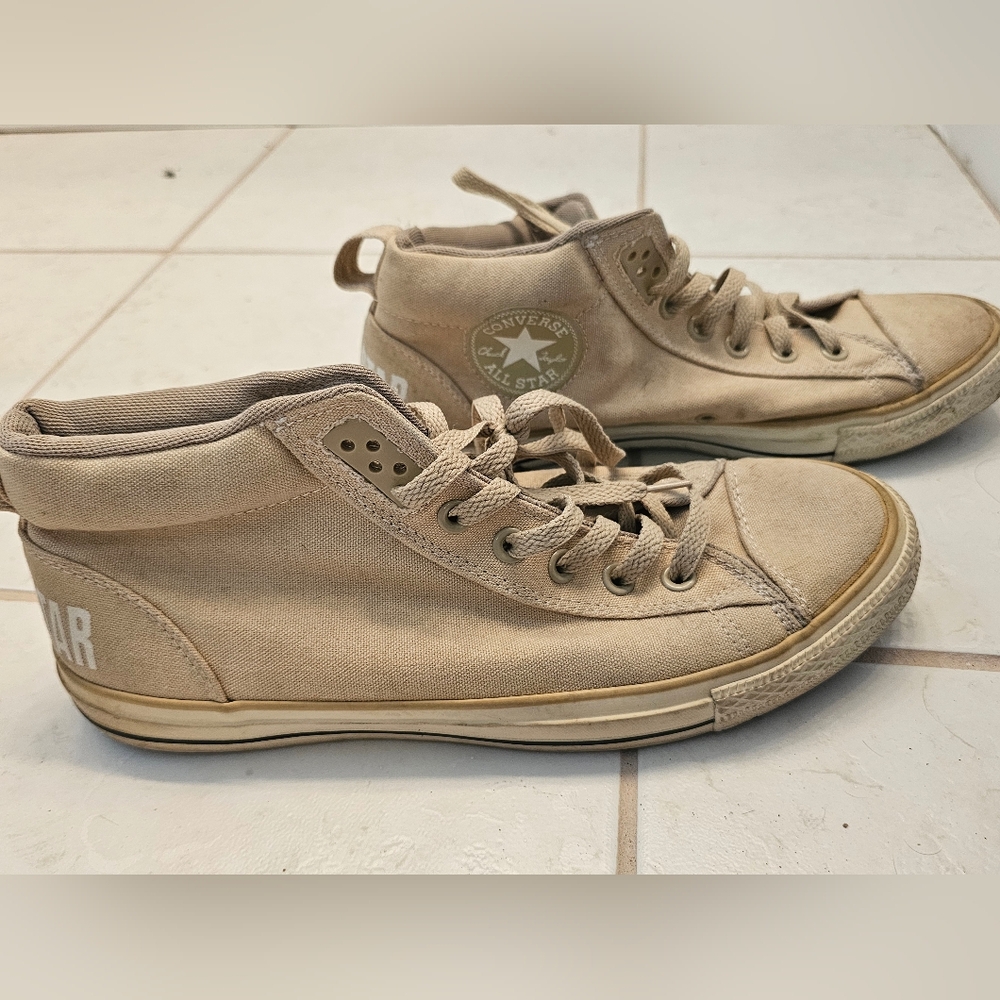 Converse High-Top Sneakers in Tan